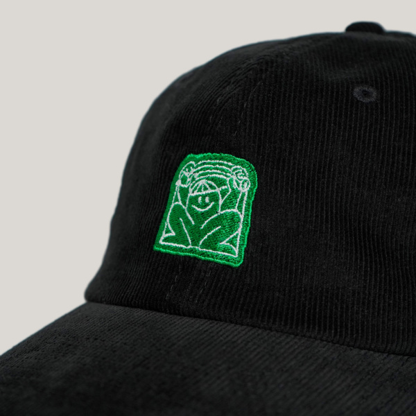 Pixelarte Gorra Pana Negra Mascot Detalle